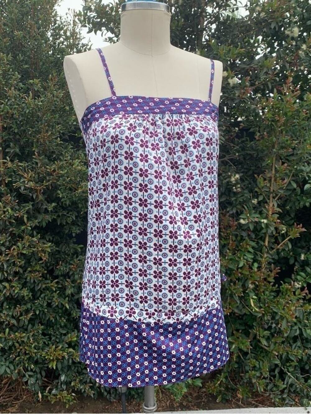 Vintage Y2K American Rag Cie Floral Top 2000 Boho Fairy Hippie Womens  XS Purple